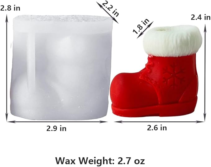 Boots Silicone Molds, Shoes Candle Mold for Soap Soy Wax DIY Handcraft, Boots Resin Molds Gift Wedding Party Home Dinner Festive Days Car Decoration