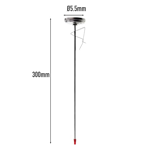 Candle Thermometer for Candle Making with Clip and 300mm Stainless Steel Probe