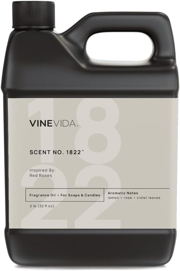 VINEVIDA [32oz] Red Roses Fragrance Oil for Candle Making - Natural Candle Oil Scents - Soap Making Essential Oil - Made in USA