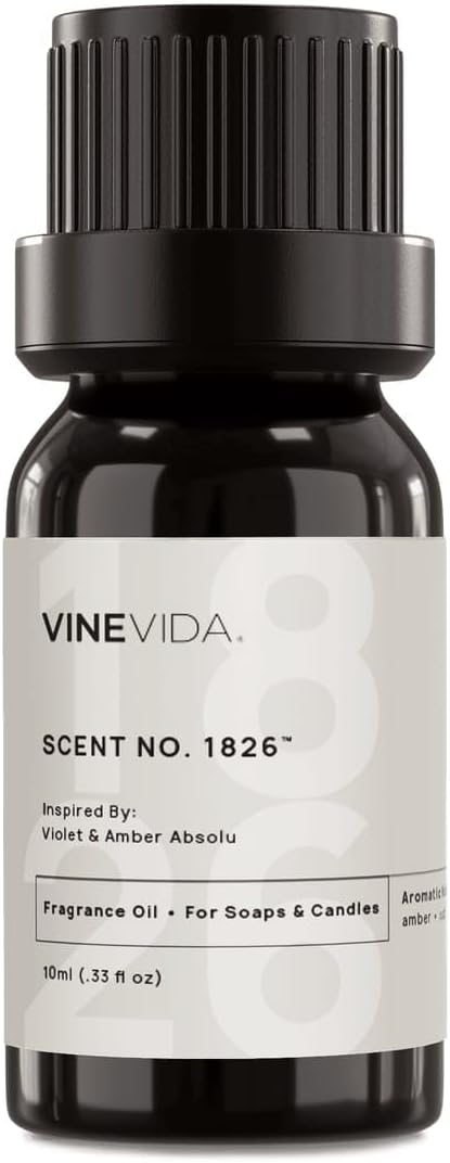 VINEVIDA [10mL] Violet & Amber Absolu Fragrance Oil for Candle Making - Natural Candle Oil Scents - Soap Making Essential Oil - Made in USA
