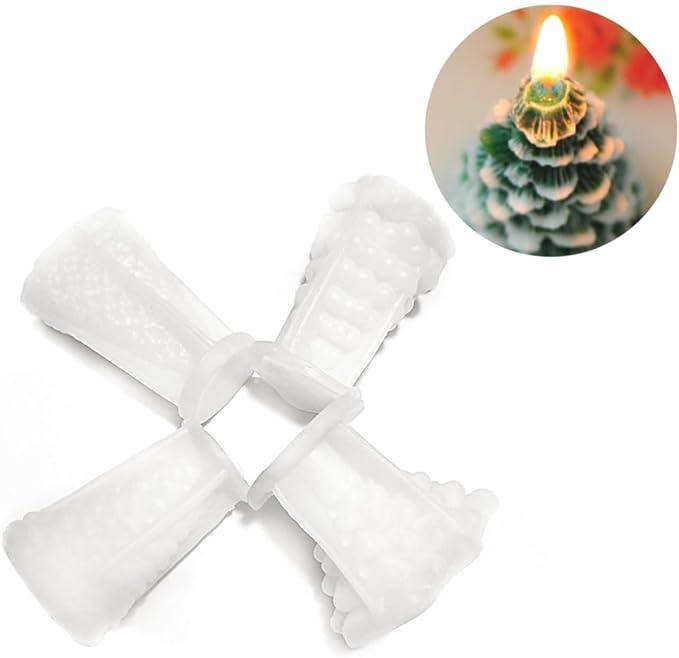 4PCS Christmas Tree Silicone Molds Kit - Resin & Wax Candle Soap Molds