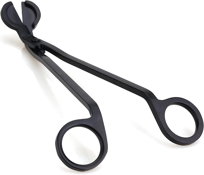 2pcs Candle Wick Trimmer, Polished Wicker Scissors, go deep into The Candle to Cut Spent Chips, Allow The Cleaner to Burn and Prevent Smoke buildup (Black)