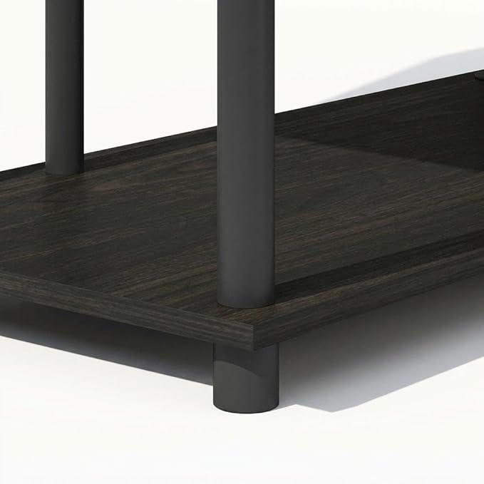 Furnifact Espresso Bookcase with Sturdy Wood Construction, Modern Design, Ample Storage Space for Home or Office Use