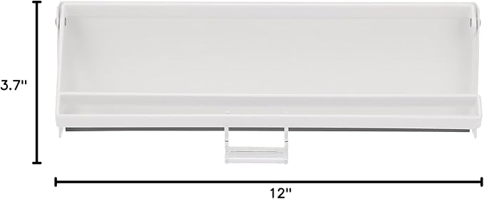 Yamazaki Industries 4943 Magnetic Kitchen Paper Holder with One Hand, White, Approx. W 12.0 x D 1.0 x H 3.7 inches (30.5 x 2.5 x 9.5 cm), Plate, Compatible with Large Types Made Overseas