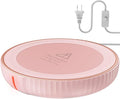 HouseGem Large Candle Warmer Plate - Coffee Cup Mug Warmer for Desk, Candle Melter, Electric Mug Heater for Beverages, Milk & Tea, Coffee Accessories Ideal Gifts Keep Cup Warm (Pink)