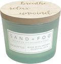Sand + Fog Scented Candle - Eucalyptus – Additional Scents and Sizes – 100% Cotton Lead-Free Wick - Luxury Air Freshening Jar Candles - Perfect Home Decor – 12oz