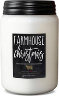 Milkhouse Candle Company - Farmhouse Christmas Scented Soy and Beeswax Candle - 26oz Mason Jar - 100% Natural, Paraffin Free, with Premium Fragrance Oil, Glass Jar with Lid