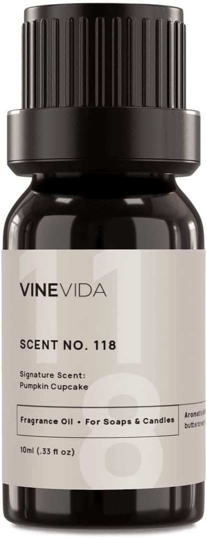 VINEVIDA [10 ml] Pumpkin Cupcake; Fragrance Oil for Candle Making and Soap Making - Premium Candle Scents for Soy Candles