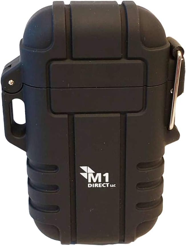 M1 Direct Premium Rechargeable Dual-Arc Plasma Lighter Windproof Waterproof Camping Hiking Survival Cooking Grilling Fire Starting