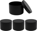 JAKOUE 4pcs Black 8oz Candle Tins with Lids - Premium Metal Candle Jars for DIY Craft, Wax Melts & Small Business (Leak-Proof Candle Containers) 80mm*60mm/3.15"*2.36"