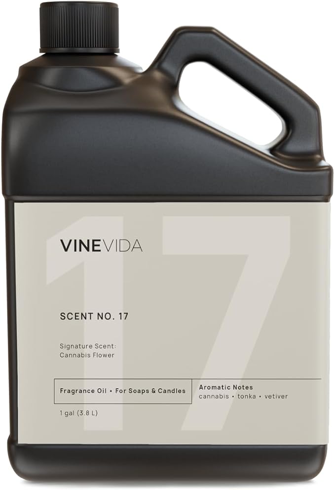 VINEVIDA [128oz] Cannabis Flower Fragrance Oil for Candle Making and Soap Making - Premium Candle Scents for Soy Candles