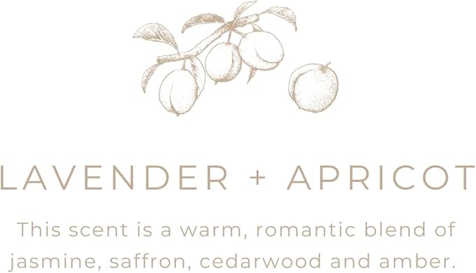River Birch Candles Lavender + Apricot Scented Candle | Premium, All-Natural, Non-Toxic, Soy Wax | 8.5oz 40 Hr Burn Time | Cozy Relaxing Gifts for Home
