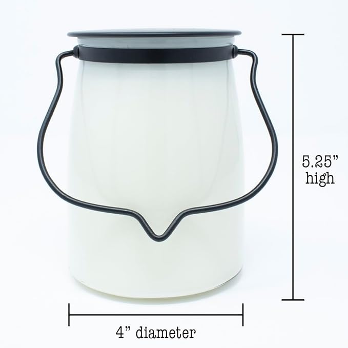 Milkhouse Candle Company Victorian Christmas Soy Candle - Pine | Holiday Spices | Eucalyptus Scented - 22 oz Butter Jar with Lid, 120+ Hour Burn Time, Made in the USA
