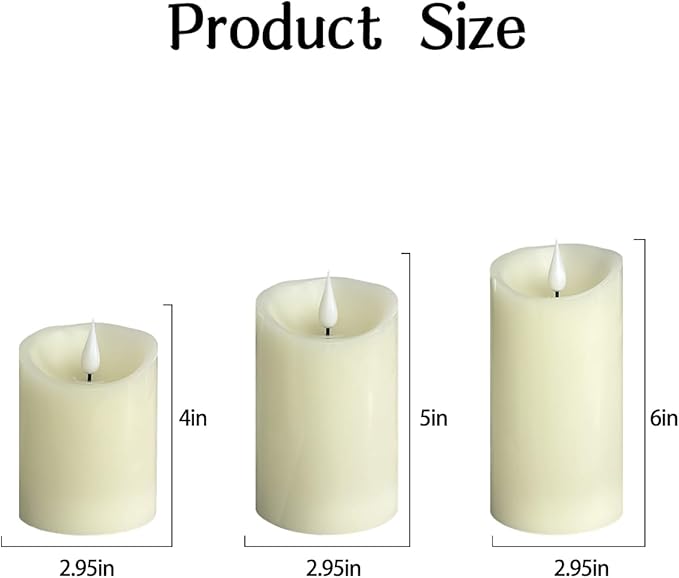 Flameless Candle RGB Set, Flickering LED Pillar Real Wax Candle with Remote Control and Timer, Upgraded Blue Flame Heart, Built-in Battery Rechargeable Flameless Candle, 1 Set of 3