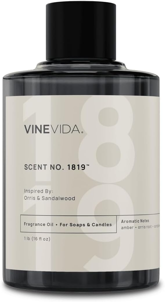 VINEVIDA [16oz] Orris & Sandalwood Fragrance Oil for Candle Making - Natural Candle Oil Scents - Soap Making Essential Oil - Made in USA