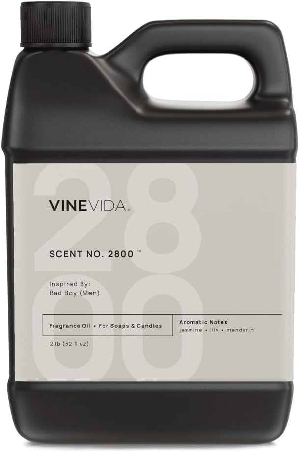 VINEVIDA [32oz] Bad Boy (Men) Fragrance Oil for Candle Making - Natural Candle Oil Scents - Soap Making Essential Oil - Made in USA