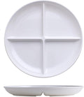 White 4 Compartment Divided Plates Snacks Tray Dinner Plate,Food Grade Fruit Plates BPA Free - 1Pack