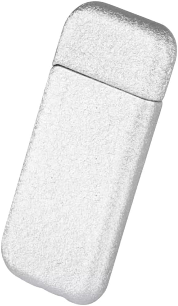 NIVEK Slim Compact Lighter, Ultra Thin, Small Portable, Soft Flame Refillable for Men Women (Sandy Silver)