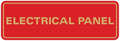 All Quality Standard Electrical Panel Wall or Door Sign - Durable Material | Clear and Functional Sign | Easy Installation‌ - Red/Gold - Small (1 Pack)