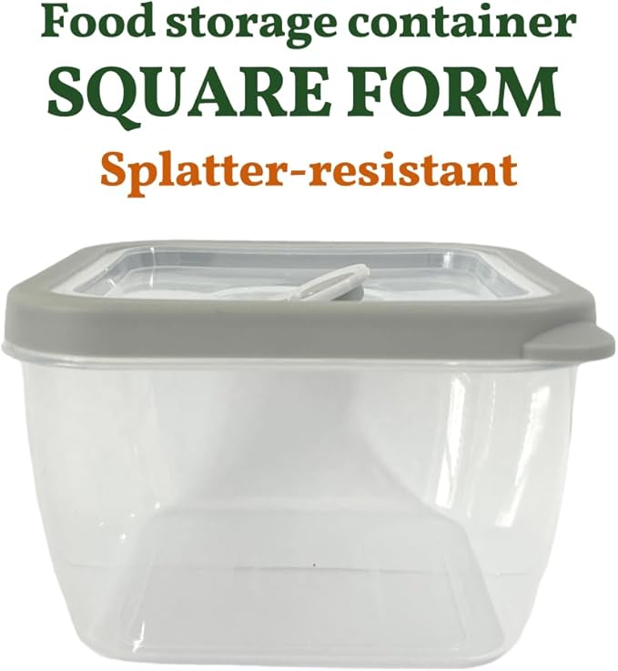 10-Piece Food Storage Containers with Vented Lids, Airtight and BPA Free, Stackable, Microwave, Freezer, and Dishwasher Safe (Gray)
