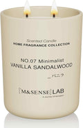M&SENSE Natural Soy Large Candle| Vanilla Sandalwood | 16.6 oz, 95H Burn | Mini Spring Scented Candles for Relaxation, Valentines Day Gift, Home Décor | for Bedroom, Office, Party