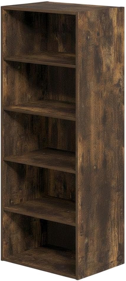 Furnifact Amber Pine Bookcase with Modern Design, Sturdy Wood Construction, Sleek Finish, and Efficient Storage for Living Room or Office