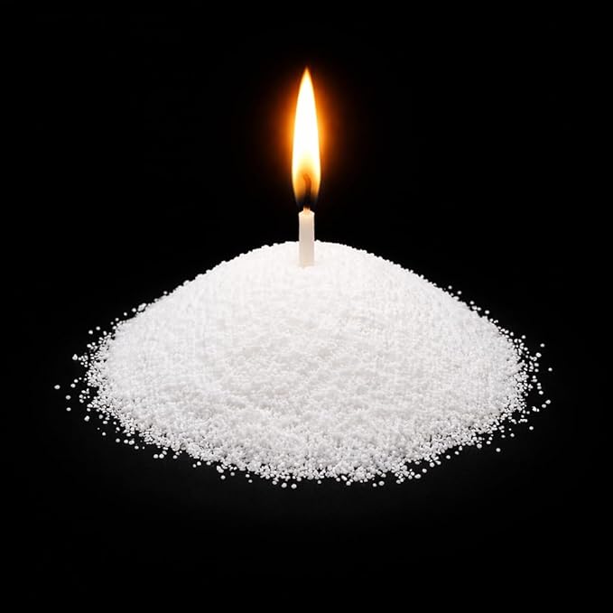 Sand Wax Candle Making Kit – 5 Wooden Wicks & 15 Cotton Wicks, 500 g Premium Fragrance-Free Sand Wax (Moonstone White)