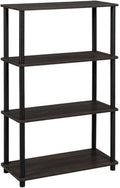 Furnifact Black Bookcase, Stylish Storage Solution, Durable Wood Material, Vertical Design, Modern Home Office or Living Room Decor