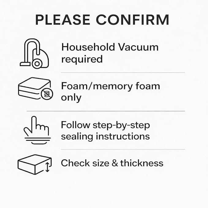Mattress Vacuum Bag for Moving and Storage – Heavy Duty Compression Bag with Straps, Vacuum Bag for Memory Foam Mattress (King/Cal King)