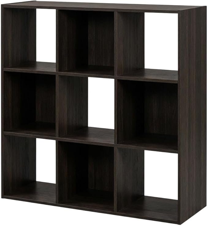 Furnifact Espresso Bookcase with Wooden Construction, Modern Design, Sturdy Support, Versatile Storage Solution for Home and Office