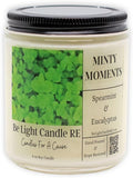 Be Light Eucalyptus Mint Candle | 8oz Long Lasting Scented Candle for Home Aromatherapy