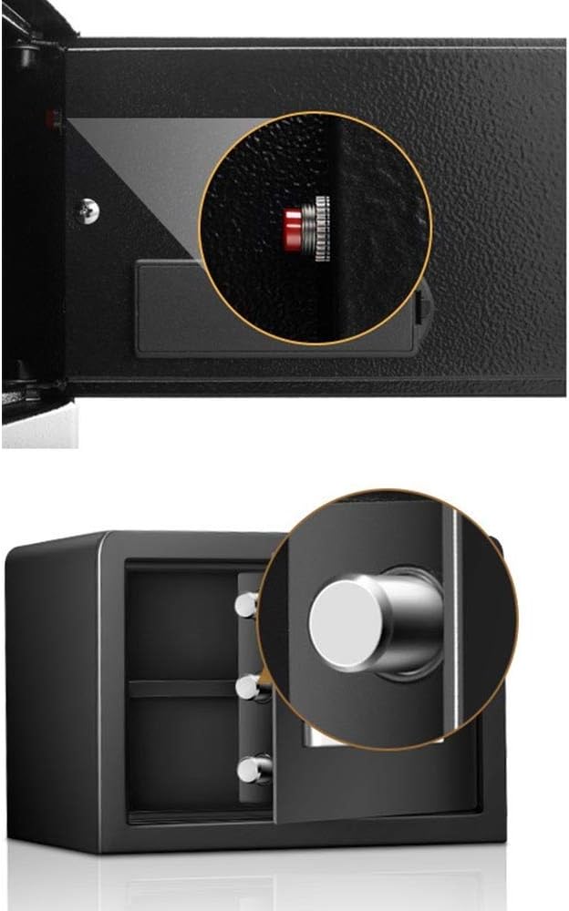 Safety Safe Security Box Home Safe Wall Digital Cabinet Safe Box With Lock Solid Steel Construction For Home Office Hotel Jewelry Cash Storage Wall Mountable (Color : Black Size : 25x35x25cm) (Black 2