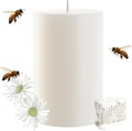 White Natural Beeswax Pillar Candles-20 Hours Burn Time 100% Pure Beeswax Candles | Organic Bees Wax for Home, Prayer, Christmas, Party | Unscented, Smokeless, Dripless 1 Pack (2×3 inch)