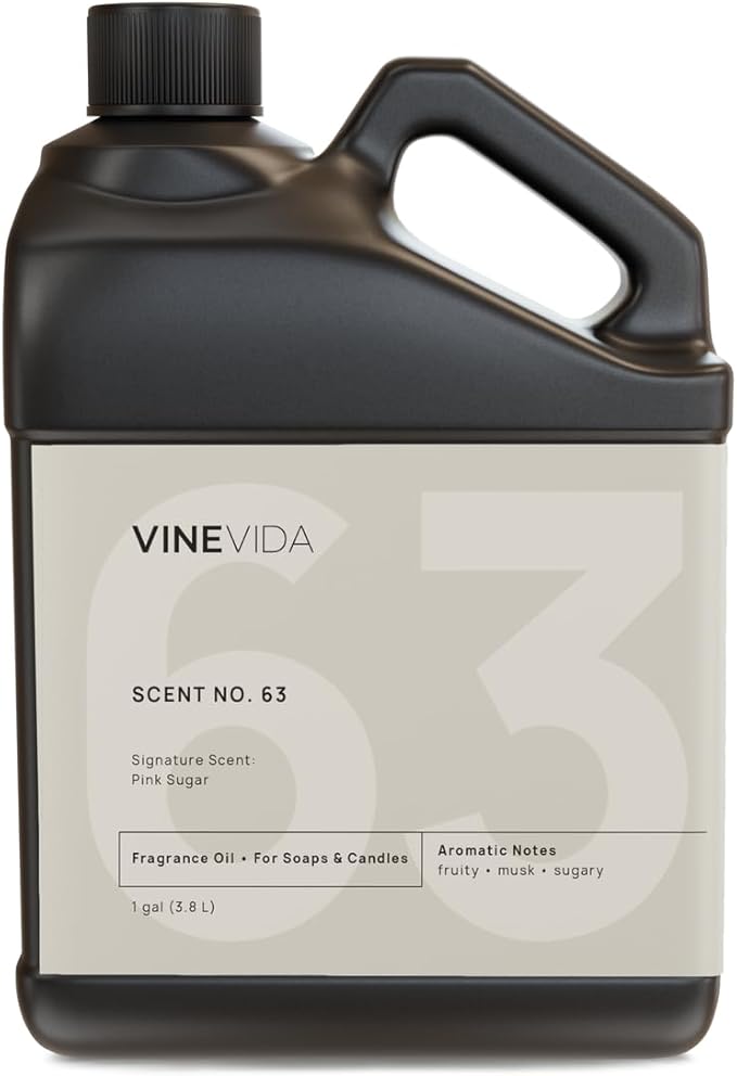 VINEVIDA [128oz] Pink Sugar Fragrance Oil for Candle Making - Made in USA Scents for Soap Making - Natural Candle Fragrance Oil