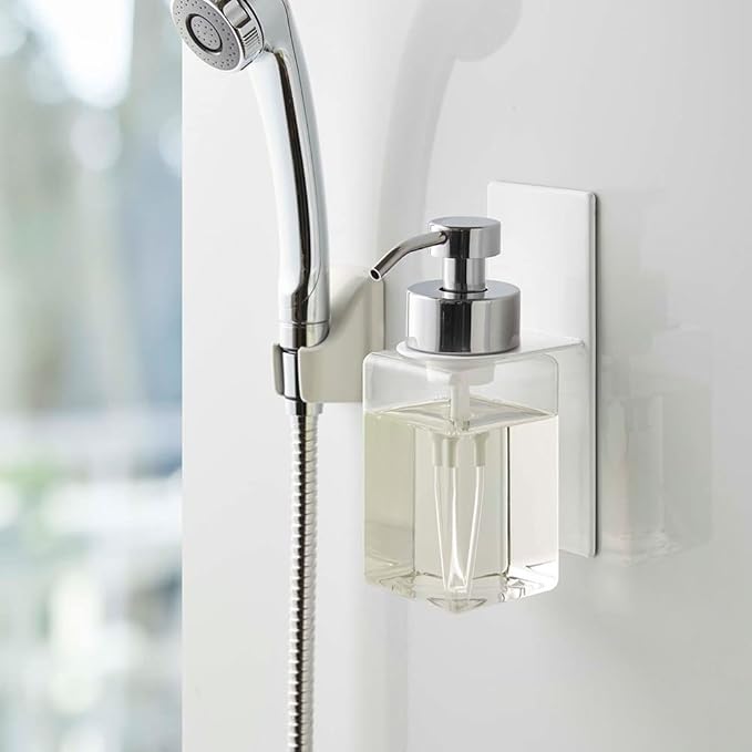 Yamazaki Industries 5226 Magnetic Dispenser Holder, Foam Type, White, Approx. W 2.8 x D 3.3 x H 6.7 inches (7 x 8.5 x 17 cm), Tower, Floating Storage, Easy Installation