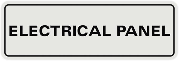 All Quality Standard Electrical Panel Wall or Door Sign - Durable Material | Clear and Functional Sign | Easy Installation‌ - Lt Gray - Small (10 Pack)