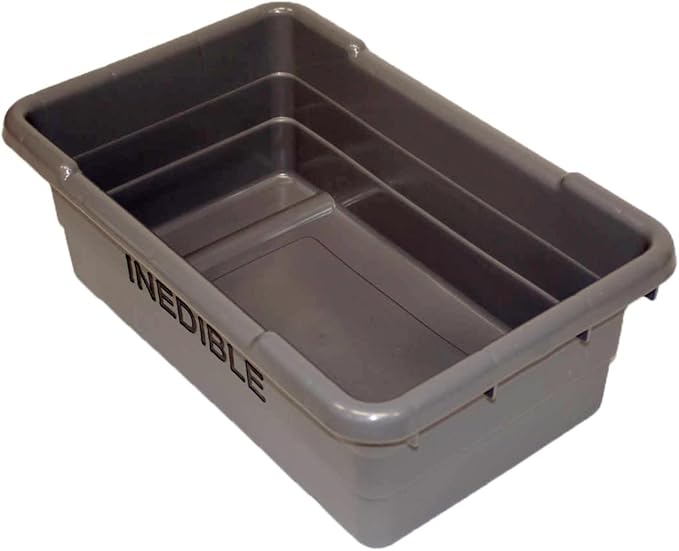 ULTRASOURCE Food Approved Bus Totes/Meat Lug (6 Pack, Grey Inedible)