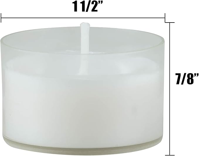 Stonebriar 192 Count White Unscented 6 to 7 Hour Extended Burn Time Clear Cup Tea Light Candles