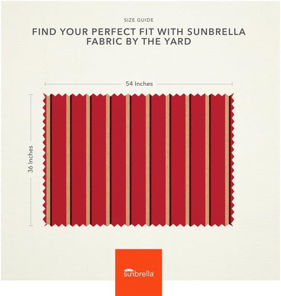 Sunbrella Outdoor Fabric by The Yard | Harwood Crimson (Striped) | Official Sunbrella Seller | Indoor or Outdoor Upholstery Fabric for Chairs, Cushions, Drapery, Pillows, Furniture