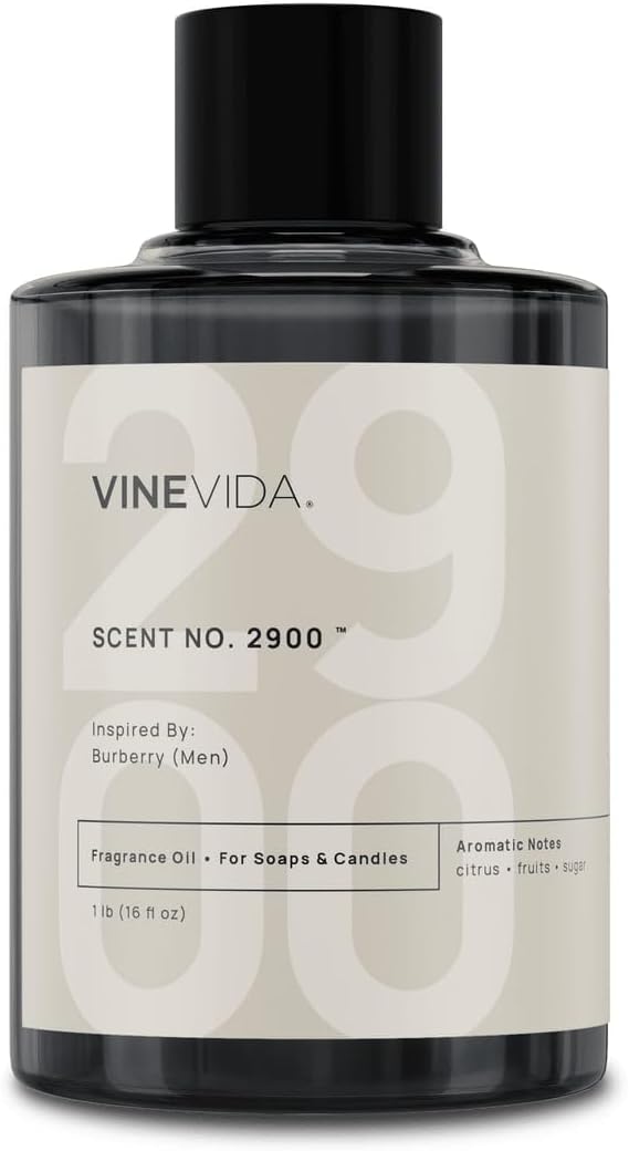 VINEVIDA [16oz] No.2900 (Men) Fragrance Oil for Candle Making - Natural Candle Oil Scents - Soap Making Essential Oil - Made in USA