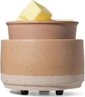 Ceramic Electric Wax Melt Warmer & Cube Oil Melter Cute Small Warmers Aromatherapy for Home Decorative Burner Melts Scented Candle Tart Scent Warm Fragrance (Sand Brown)