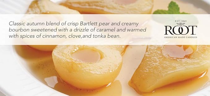 Root Candles Fall Scented Votive Candles Beeswax Blend Premium Handcrafted 20-Hour Votives, 18-Count, Bourbon Pear