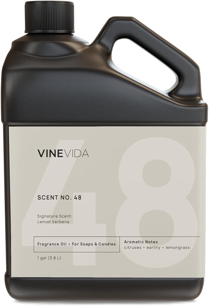 VINEVIDA [128oz] Lemon Verbena Fragrance Oil for Candle Making and Soap Making - Premium Candle Scents for Soy Candles