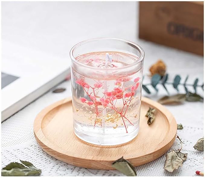 SimpleVibesXinPuwei DIY Scented Botanical Jelly Candle Kit with Step-by-Step Instructions - Create Your Own Unique Fragrant Candle (Style 2)