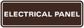 All Quality Standard Electrical Panel Wall or Door Sign - Durable Material | Clear and Functional Sign | Easy Installation‌ - Dark Brown - Small (1 Pack)