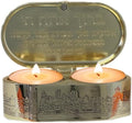 Beautiful Sabbat Travel Candle Holders for Jewish Shabbat or Holidays,A Wonderful Gift. with Astonish Gold Jerusalem Design