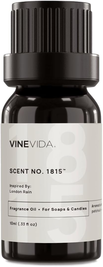 VINEVIDA [10mL] London Rain Fragrance Oil for Candle Making - Natural Candle Oil Scents - Soap Making Essential Oil - Made in USA