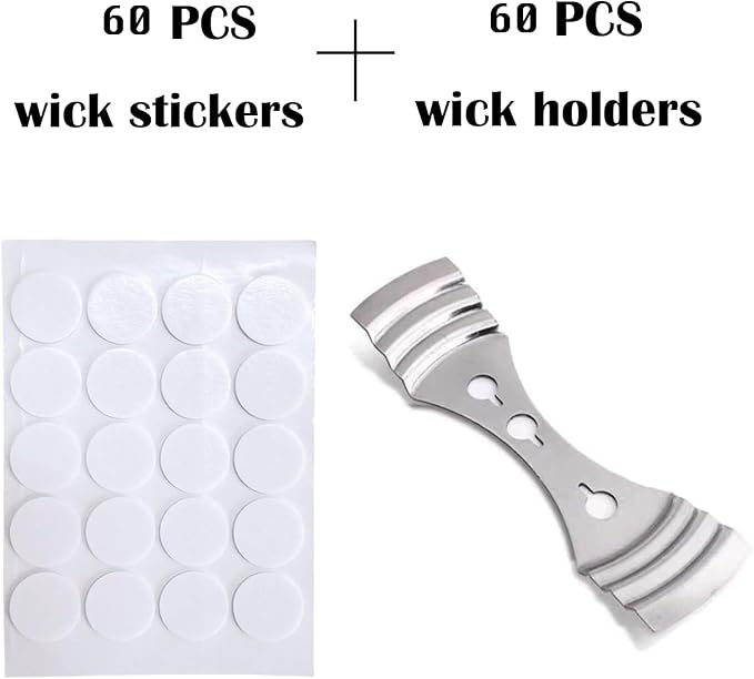 20pcs Metal Candle Wick Centering Devices Stainless Steel Candle Wick Holder for Candle Making Candle Wick Holders, Silver, phi1069