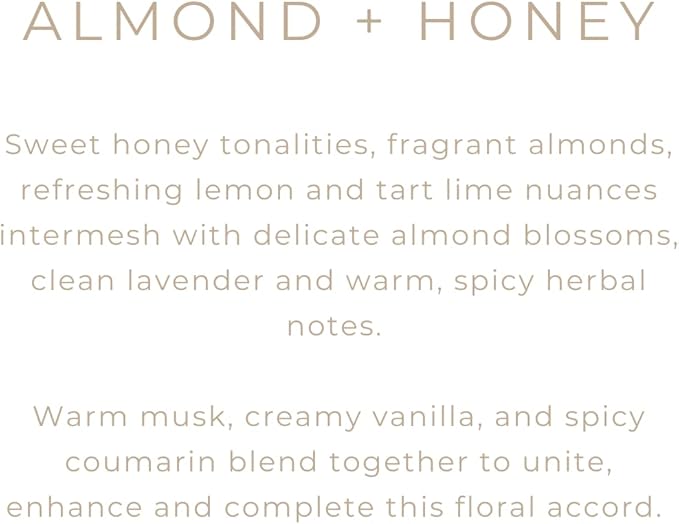 River Birch Candles Almond & Honey Scented Candle | Premium, All-Natural, Non-Toxic, Soy Candles | 16oz 90 Hr Burn Time | Cozy Relaxing Gifts for Home