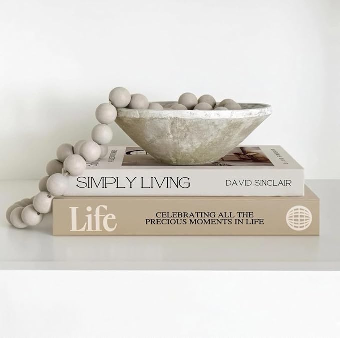 Decorative Books for Home Decor,2 Pcs Modern Minimalist Faux Book for Home Decoration,Coffee Table Decor,Living Room Aesthetic Accent (E1)